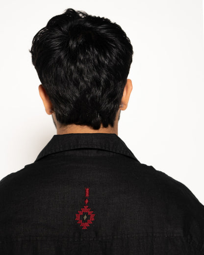Culture Embroidery Shirt_Black