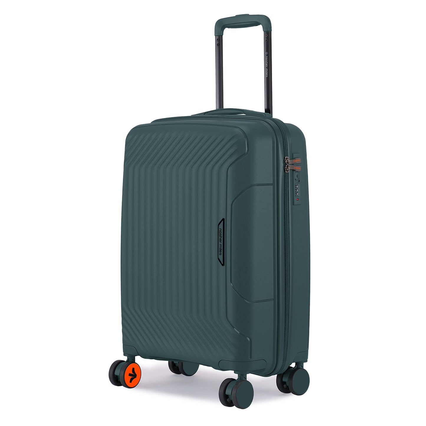 Nasher Miles Coorg Hard-Sided Polypropylene Cabin Luggage Olive Green 20 inch |55 Trolley Bag