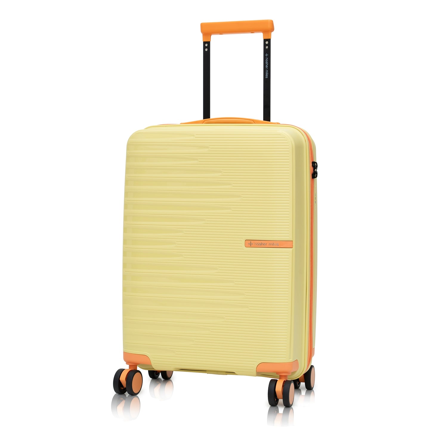 Nasher Miles Havelock TSA Lock and Anti-Theft Hard-Sided Polypropylene Cabin Luggage Cream 20 inch |55 Trolley Bag | Suitcase