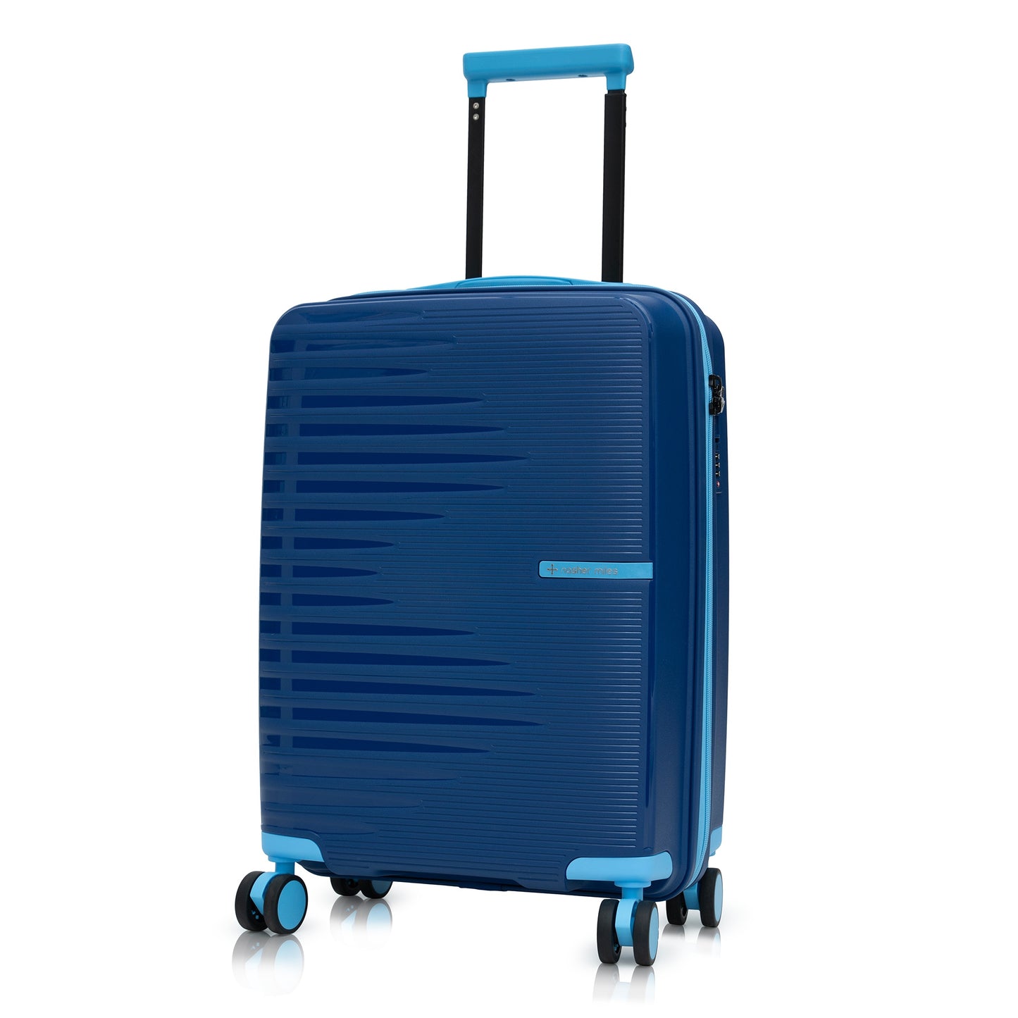 Nasher Miles Havelock TSA Lock and Anti-Theft Hard-Sided Polypropylene Cabin Luggage Blue 20 inch |55 Trolley Bag | Suitcase