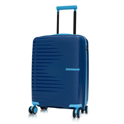 Nasher Miles Havelock TSA Lock and Anti-Theft Hard-Sided Polypropylene Cabin Luggage Blue 20 inch |55 Trolley Bag | Suitcase
