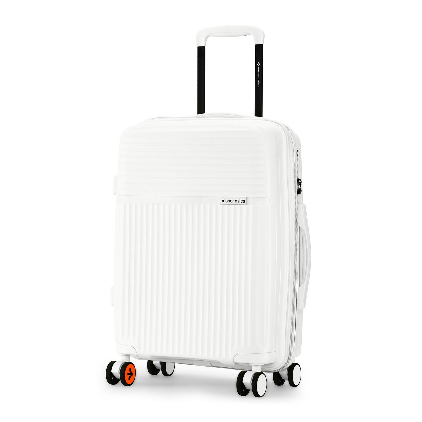 Nasher Miles Krabi Expander Hard-Sided Polypropylene Cabin Luggage White 20 inch |55 Trolley Bag