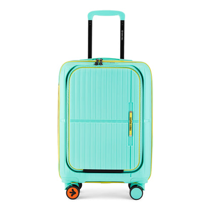 Nasher Miles Plus Springfield Hard-Sided Polypropylene Cabin Luggage with Laptop Compartment Cool Mint 20 inch |55 Trolley Bag