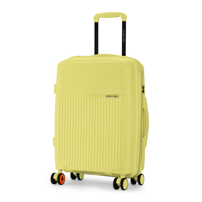 Nasher Miles Krabi Expander Hard-Sided Polypropylene Cabin Luggage Yellow 20 inch |55 Trolley Bag