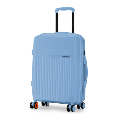 Nasher Miles Krabi Expander Hard-Sided Polypropylene Cabin Luggage Steel Blue 20 inch |55 Trolley Bag