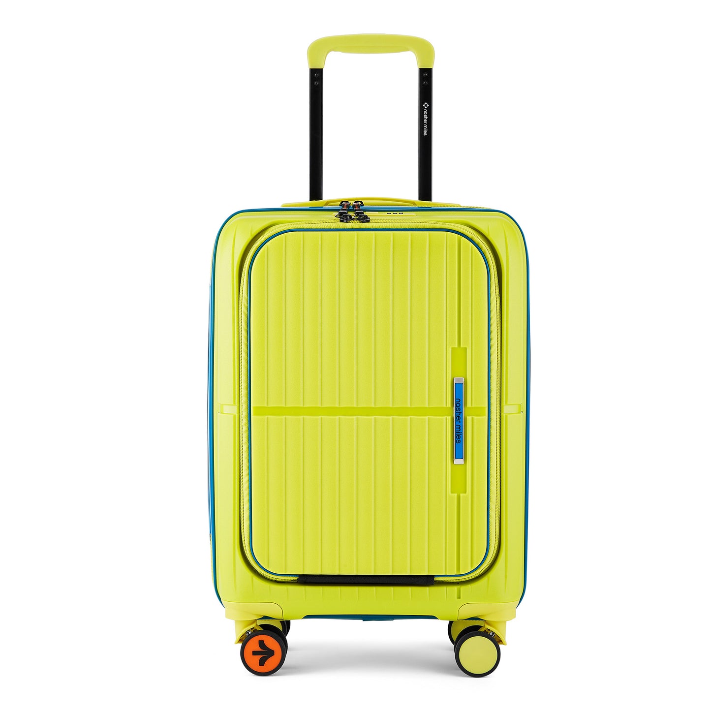 Nasher Miles Plus Springfield Hard-Sided Polypropylene Cabin Luggage with Laptop Compartment Apple Green 20 inch |55 Trolley Bag