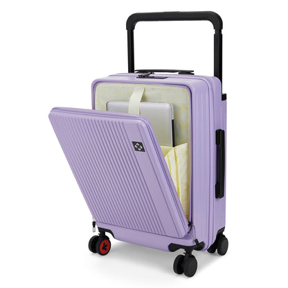 Nasher Miles Silicon Valley Hard-Sided Polycarbonate Cabin Luggage Purple 20 inch |55 Trolley Bag