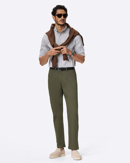 The 5 Pocket Dobby Pant Thyme