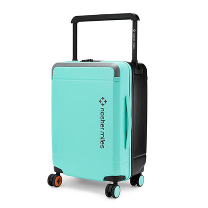 Nasher Miles Oslo TSA Lock Hard-Sided Polycarbonate Wide Telescopic Handle Cabin Luggage Patel Green Black 20 inch |55 Trolley Bag | Small Suitcase