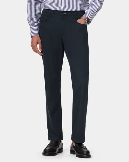 The 5 Pocket Dobby Pant Navy