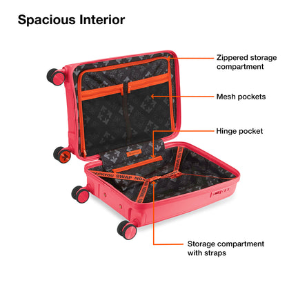 Nasher Miles Coorg Hard-Sided Polypropylene Cabin Luggage Paradish Pink 20 inch |55 Trolley Bag