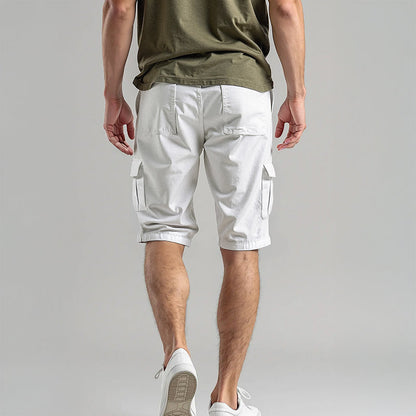 Men's Cotton Twill Cargo Shorts - White