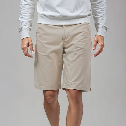 Men's Cotton Twill Chino Baggy Shorts - Beige