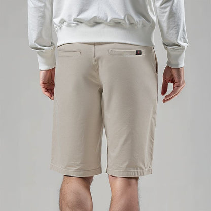Men's Cotton Twill Chino Baggy Shorts - Beige