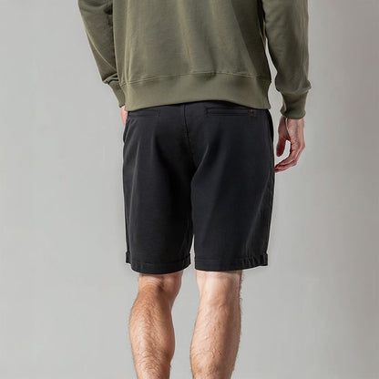 Men's Cotton Twill Chino Baggy Shorts - Black