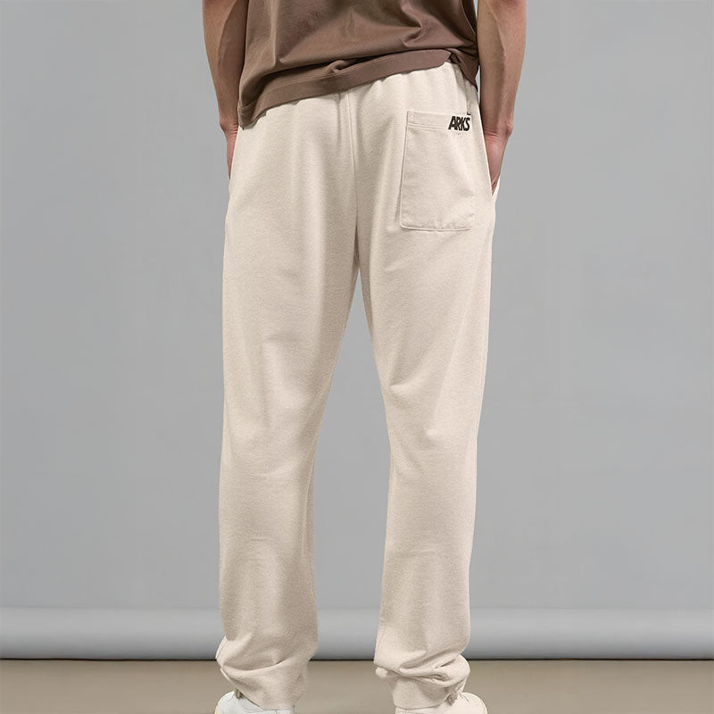 Men's French Terry Joggers - Beige Melange