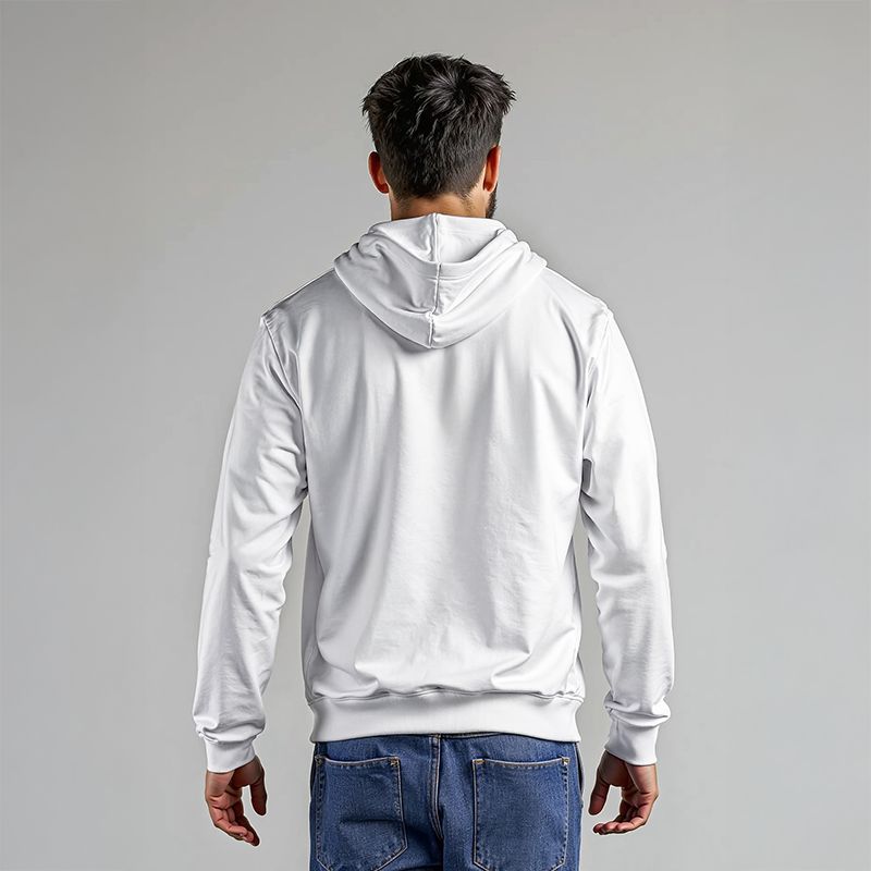 Men's French Terry Hoodie - White