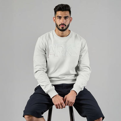 Men's French Terry Embossed Sweatshirt - Dawn Blue