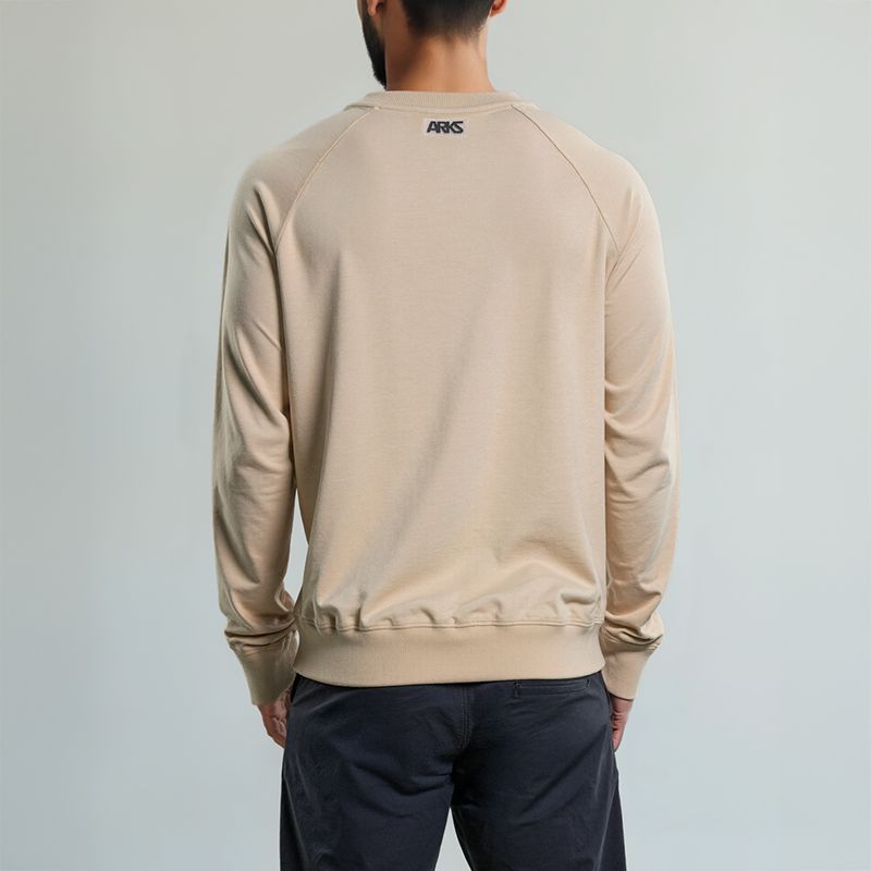 Men's French Terry Raglan Sleeve Sweatshirt - Beige