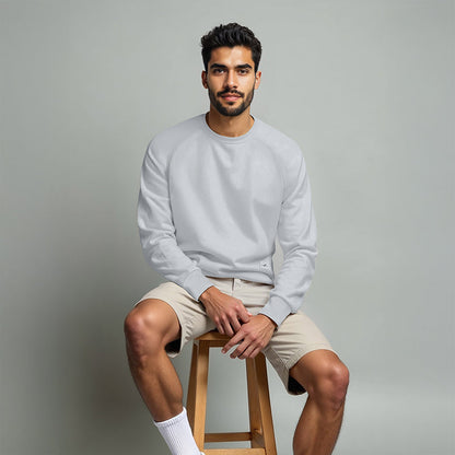 Men's French Terry Raglan Sleeve Sweatshirt - Dawn Blue