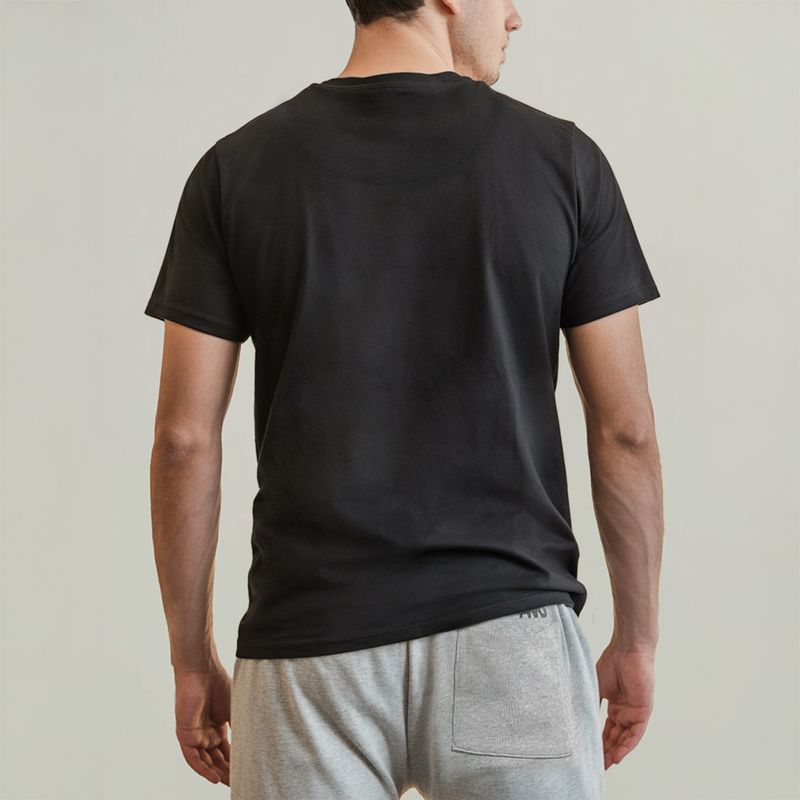 Men's Cotton Jersey Roundneck T-Shirt - Black