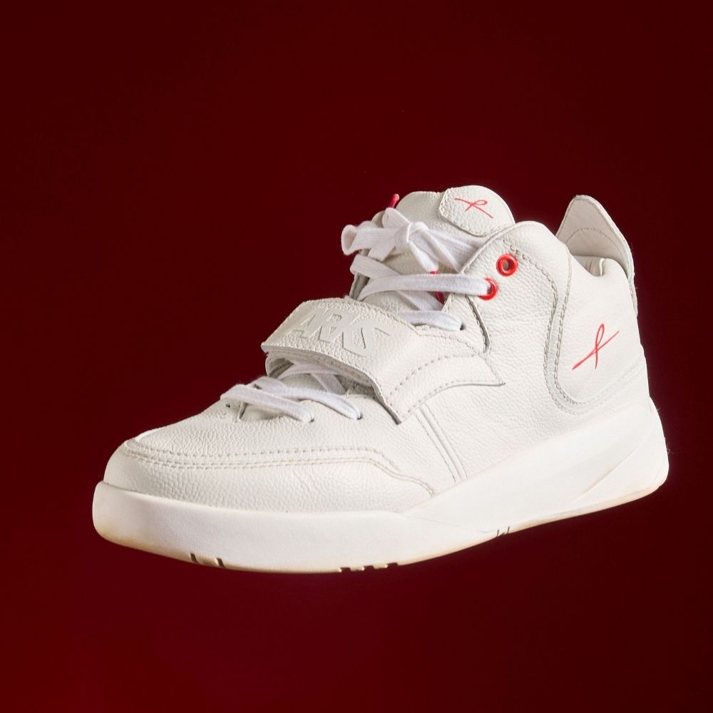 White Leather Mid Top Sneaker