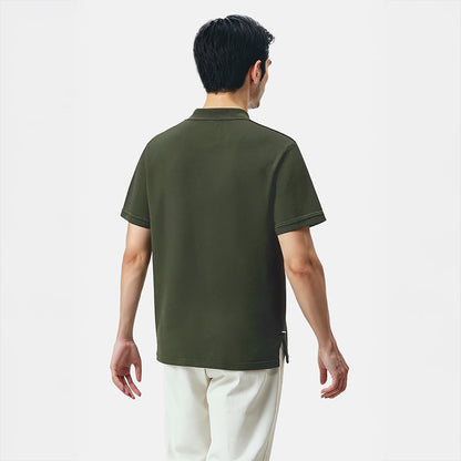 Men's Cotton Honeycomb Polo T-Shirt T-Shirt - Olive