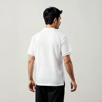 Men's Cotton Honeycomb Polo T-Shirt - White