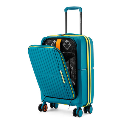 Nasher Miles Plus Springfield Hard-Sided Polypropylene Cabin Luggage with Laptop Compartment Navy Blue 20 inch |55 Trolley Bag