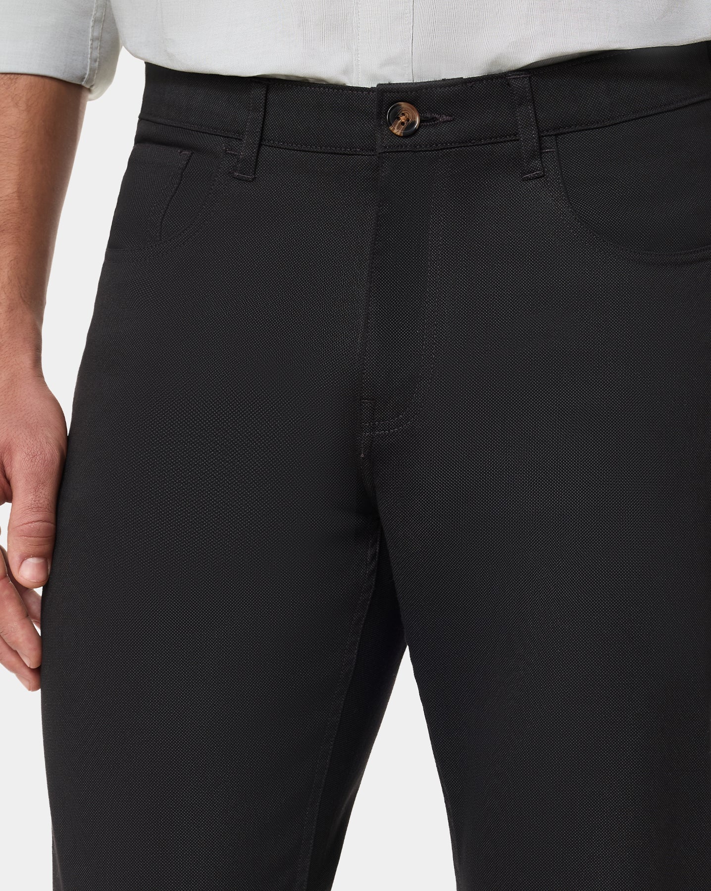 The 5 Pocket Textured Pant Charcoal