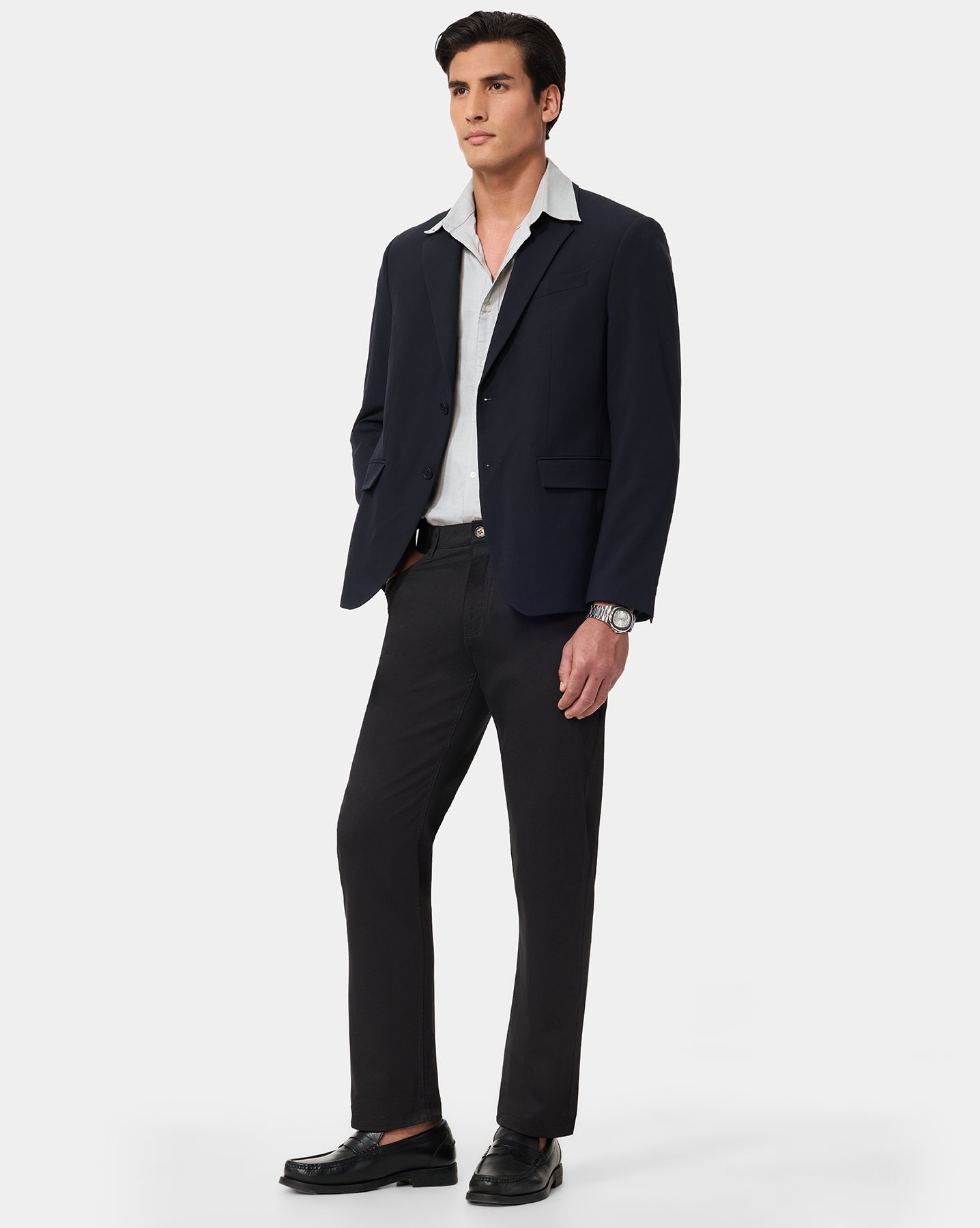 The 5 Pocket Textured Pant Charcoal