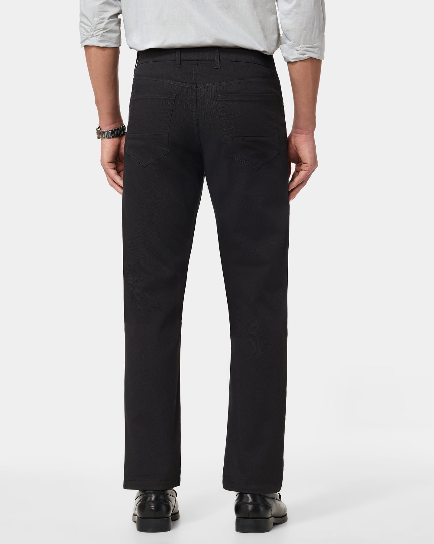 The 5 Pocket Textured Pant Charcoal