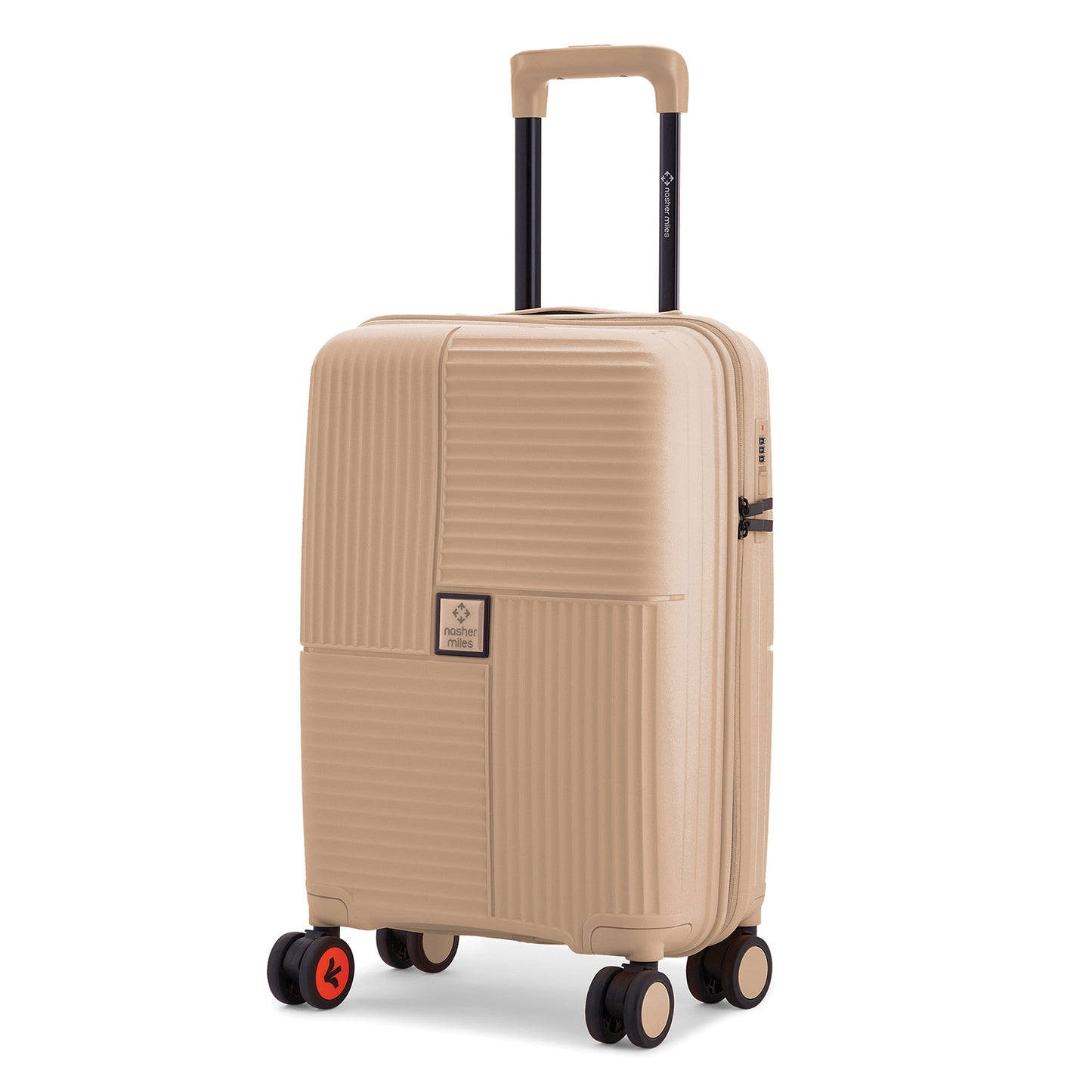Nasher Miles Singapore Hard-Sided Polypropylene Cabin Luggage Champagne 20 inch |55 Trolley Bag