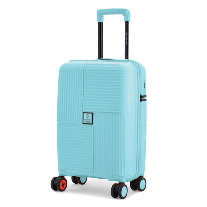Nasher Miles Singapore Hard-Sided Polypropylene Cabin Luggage Light Blue 20 inch |55 Trolley Bag