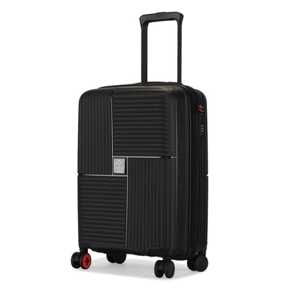 Nasher Miles Singapore Hard-Sided Polypropylene Cabin Luggage Black 20 inch |55 Trolley Bag