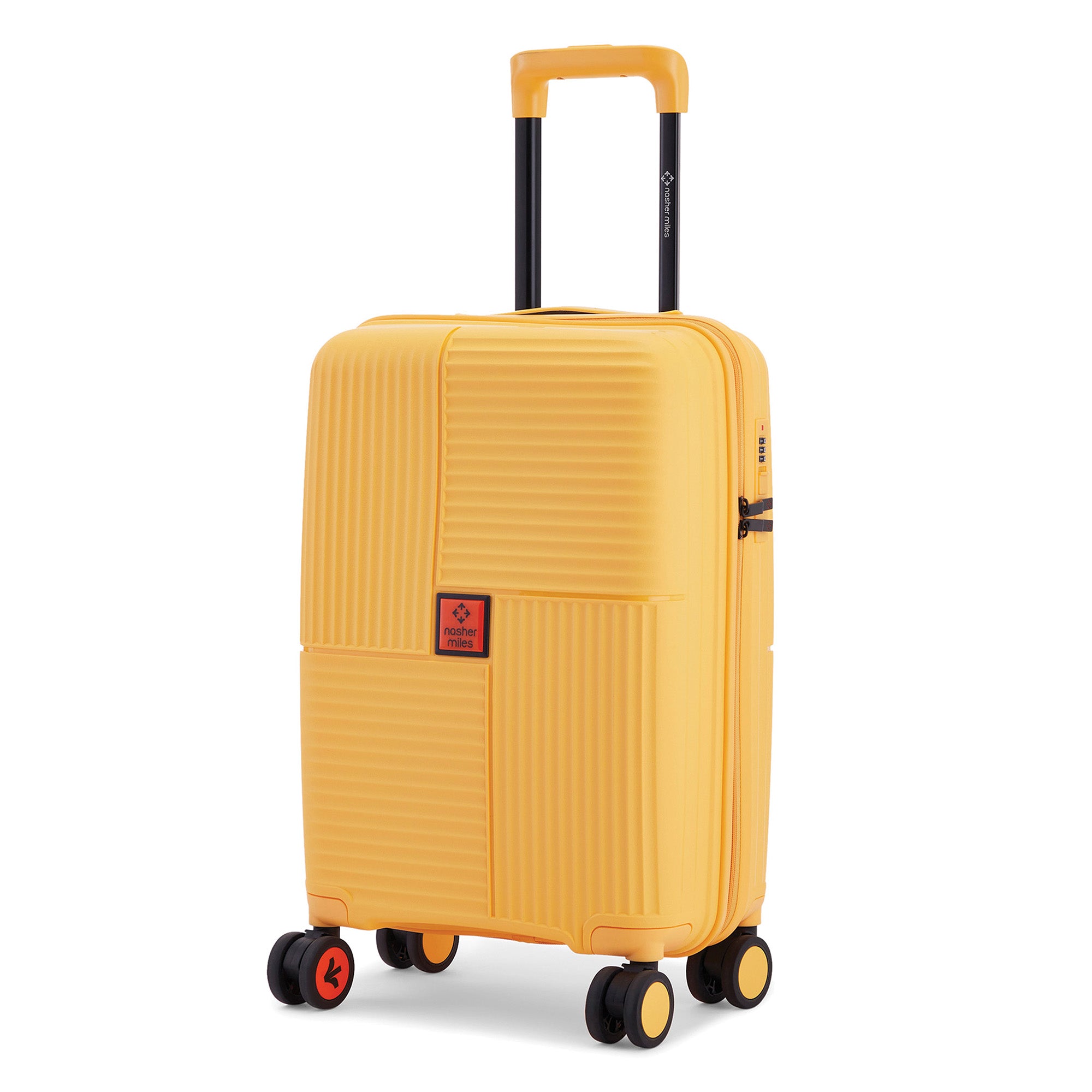 Nasher Miles Singapore Hard-Sided Polypropylene Cabin Luggage Yellow 20 inch |55 Trolley Bag | Nasher Miles at Broadway