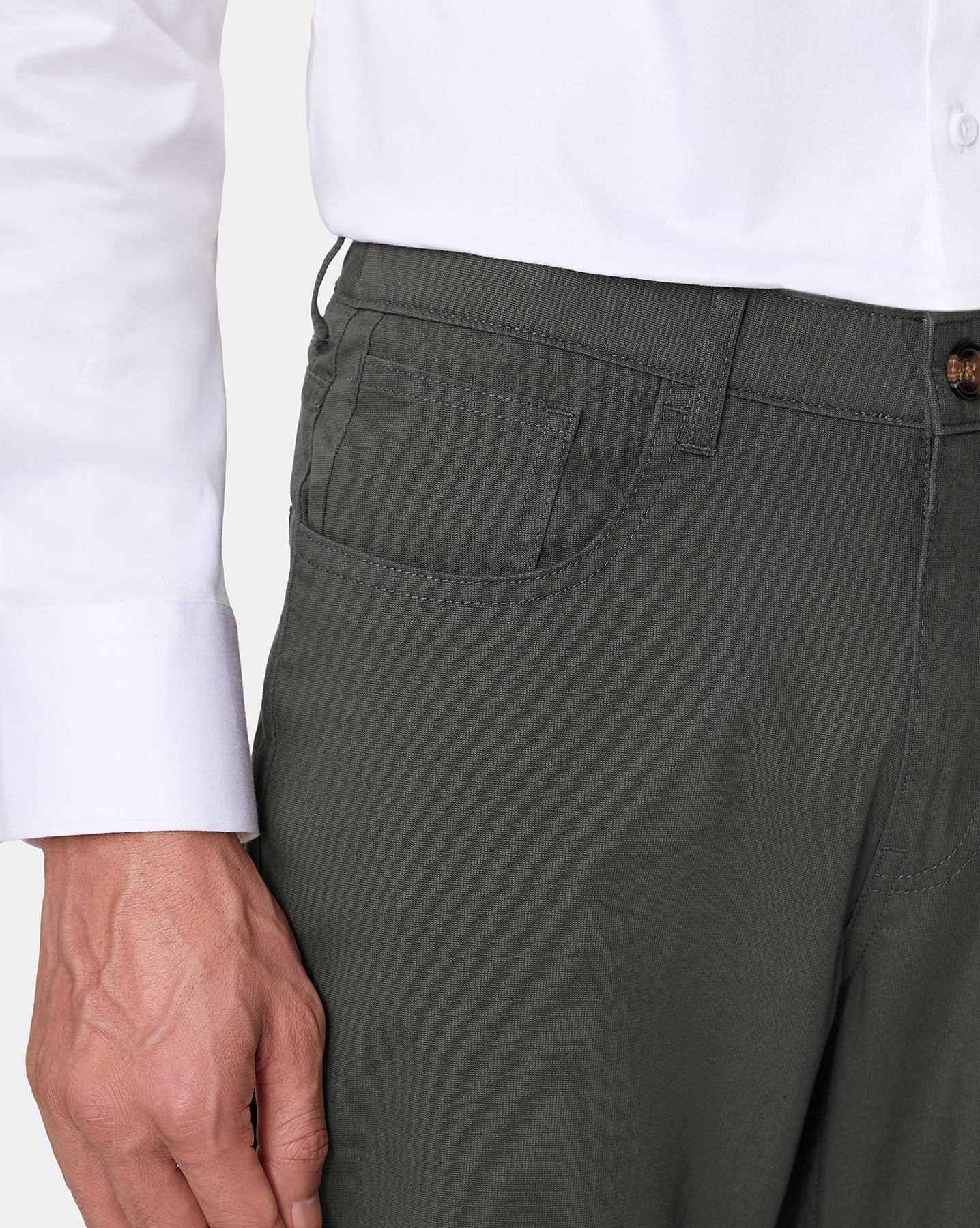 The 5 Pocket Dobby Pant Granite