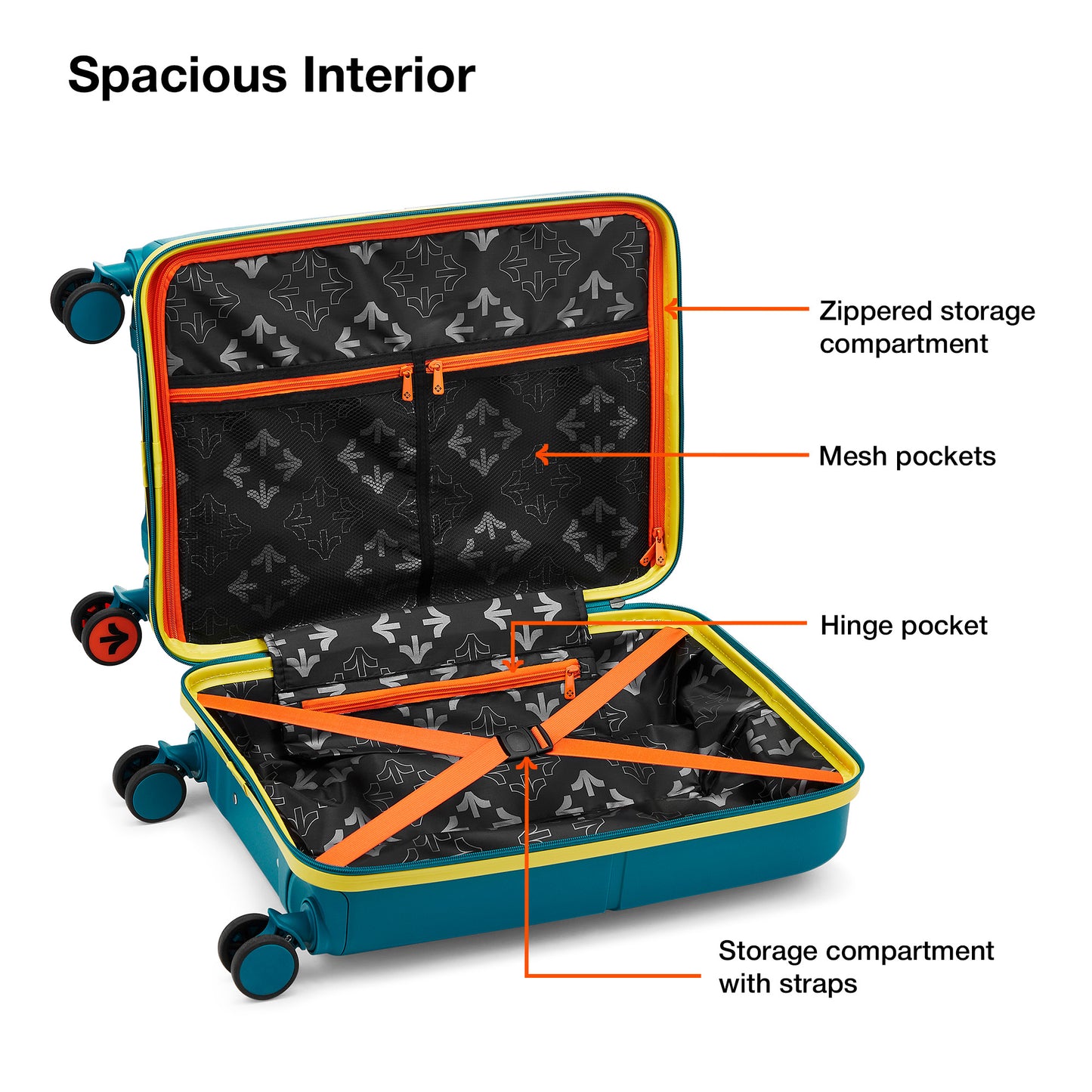 Nasher Miles Plus Springfield Hard-Sided Polypropylene Cabin Luggage with Laptop Compartment Navy Blue 20 inch |55 Trolley Bag