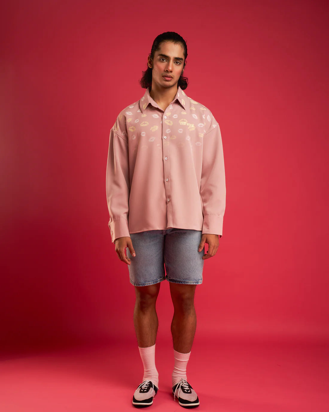 Kissed pink Oversize Shirt | Esthreall at Broadway