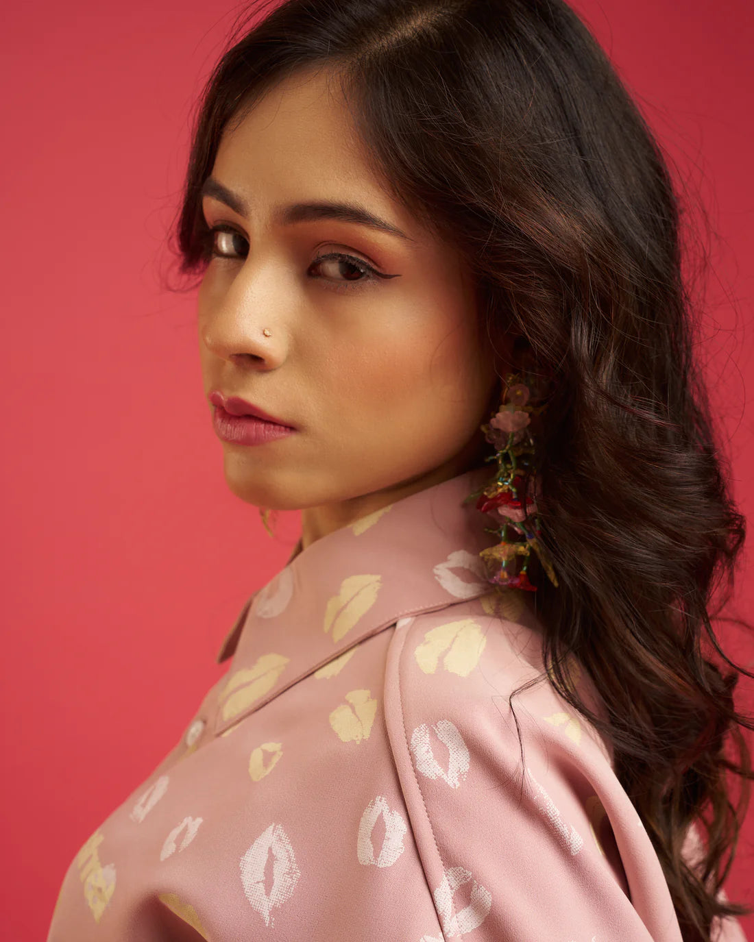 Kissed pink Oversize Shirt | Esthreall at Broadway