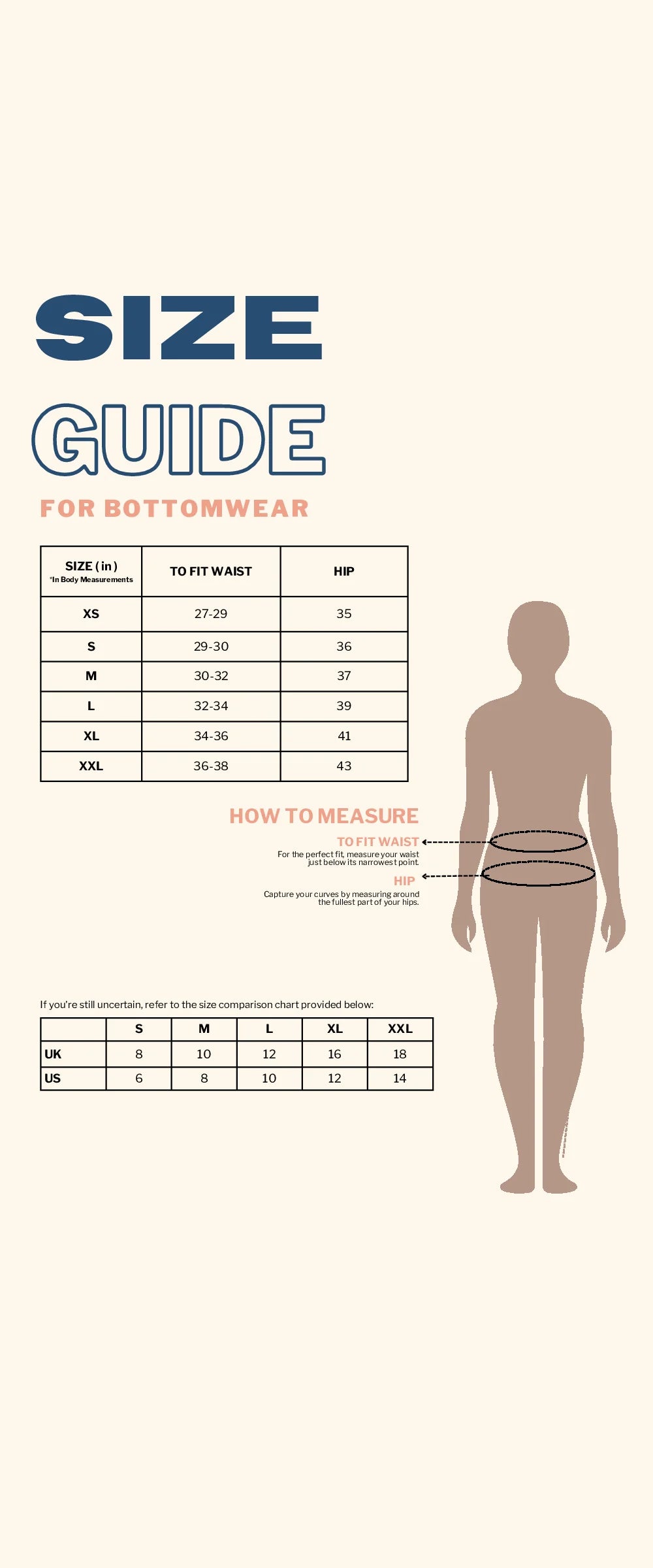 Size Chart for Wine Swirl Tennis Skorts