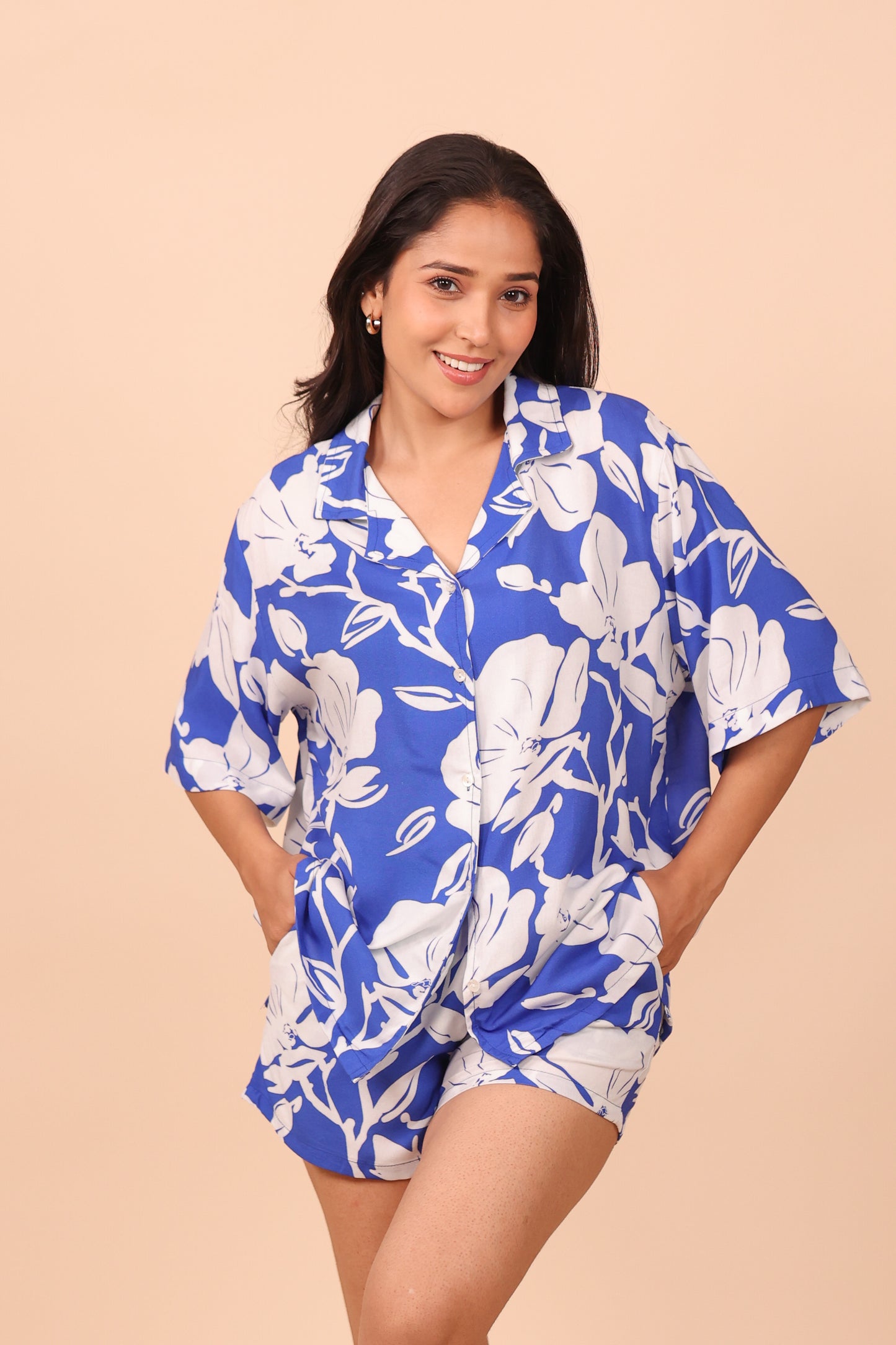 Iris Azure Shorts set Loungewear | Masha at Broadway