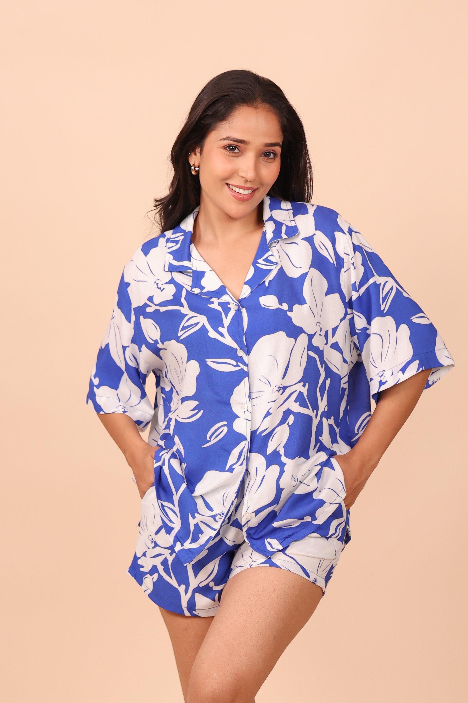 Iris Azure Shorts set Loungewear | Masha at Broadway