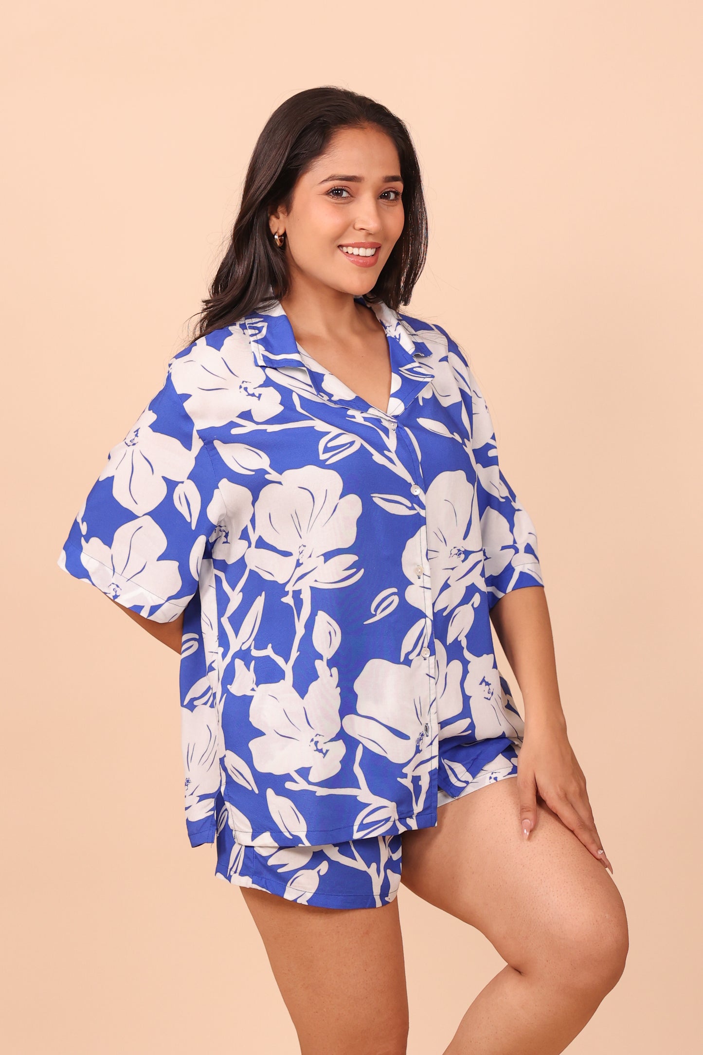 Iris Azure Shorts set Loungewear | Masha at Broadway