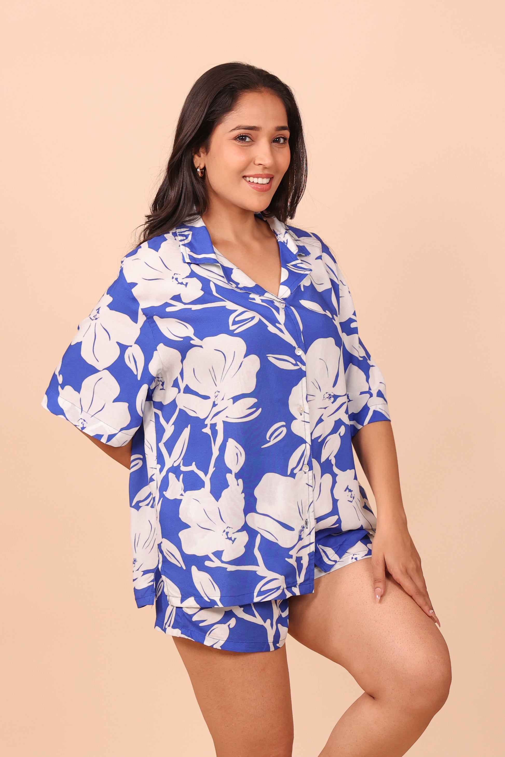 Iris Azure Shorts set Loungewear | Masha at Broadway