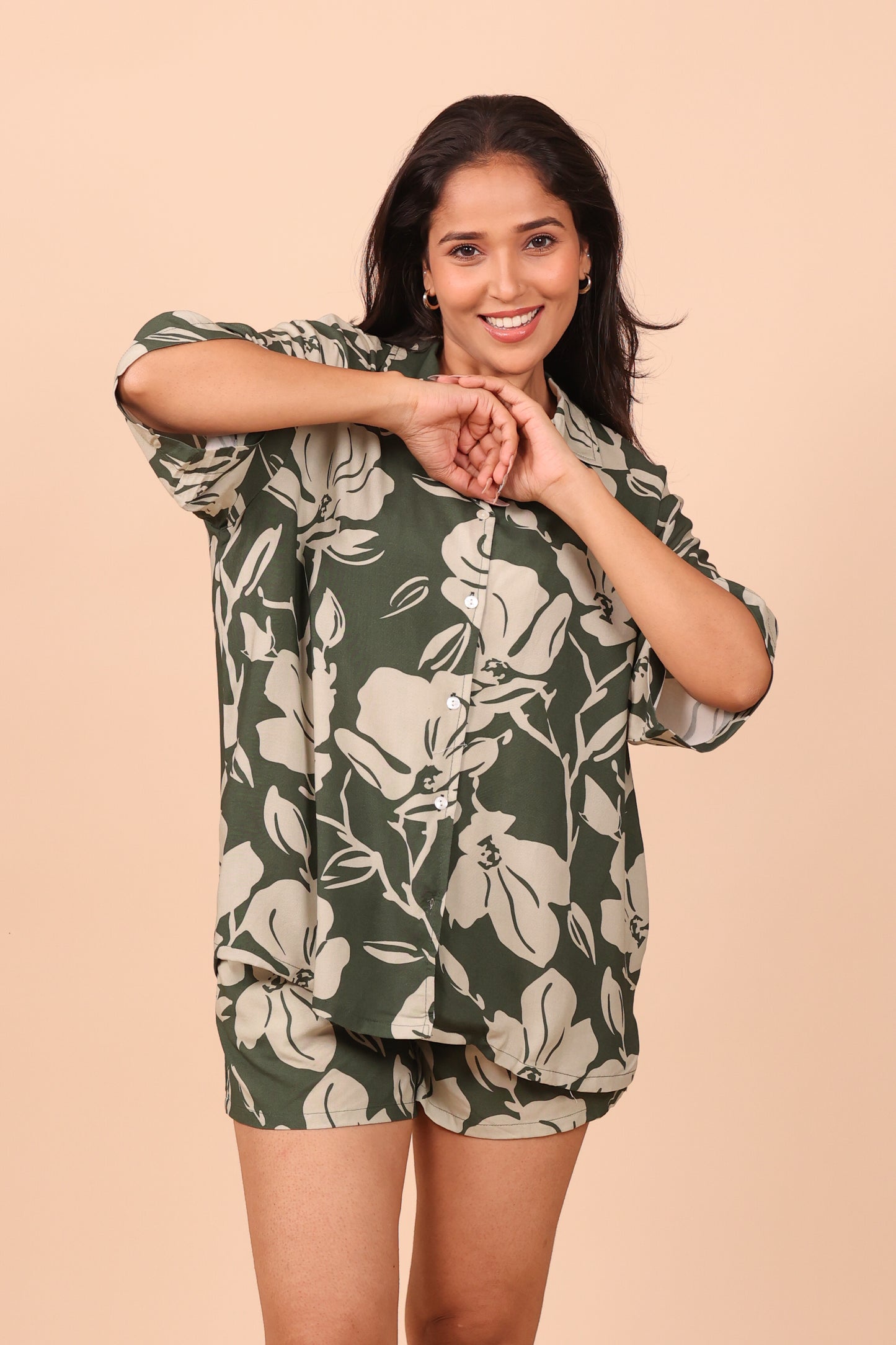 Iris Sage Shorts set Loungewear | Masha at Broadway