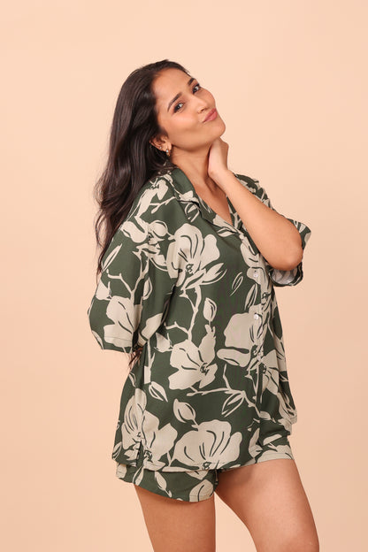 Iris Sage Shorts set Loungewear | Masha at Broadway