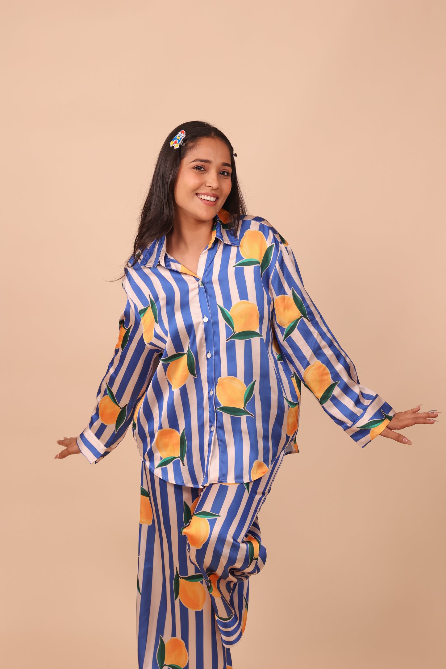 Lemon cello Wide Leg PJ Set | Masha at Broadway