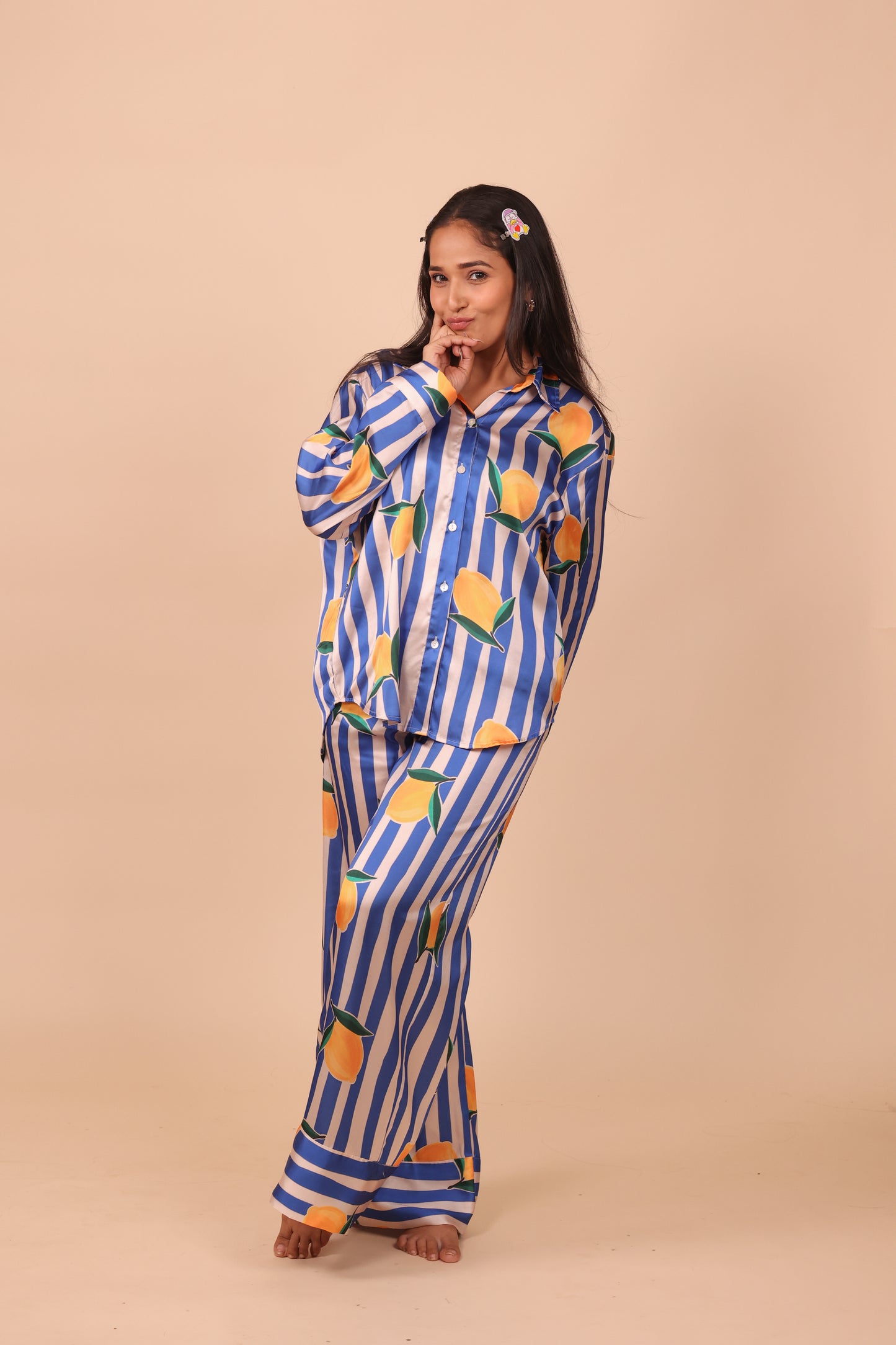 Lemon cello Wide Leg PJ Set | Masha at Broadway