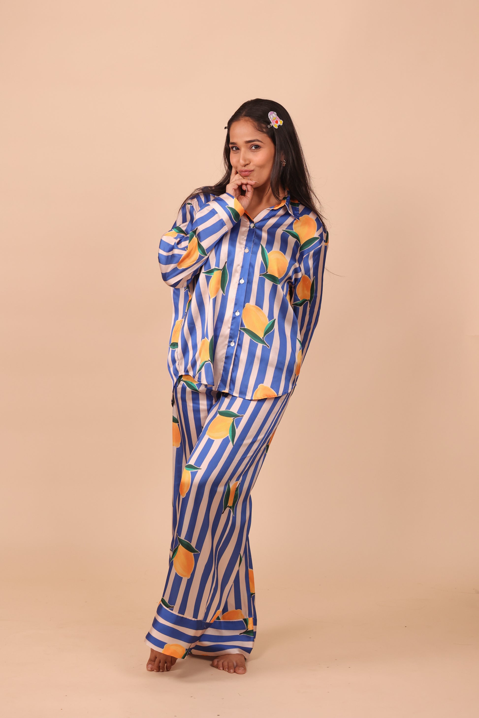 Lemon cello Wide Leg PJ Set | Masha at Broadway